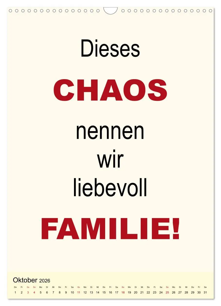 Bild: 9783516386141 | Sprüche-Kalender. Lustiges für die Familie! (Wandkalender 2026 DIN...