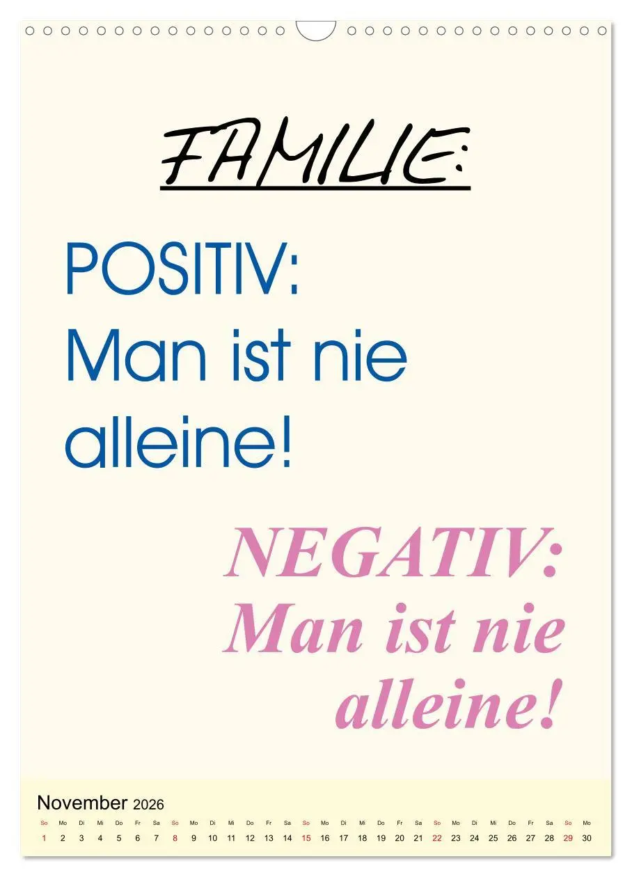 Bild: 9783516386141 | Sprüche-Kalender. Lustiges für die Familie! (Wandkalender 2026 DIN...
