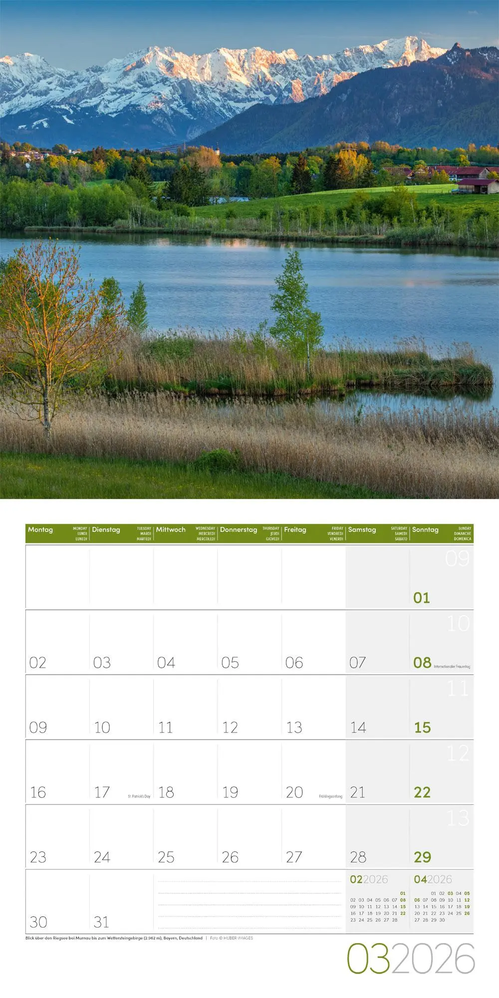 Bild: 9783838446141 | Alpen Kalender 2026 - 30x30 | Ackermann Kunstverlag GmbH | Kalender