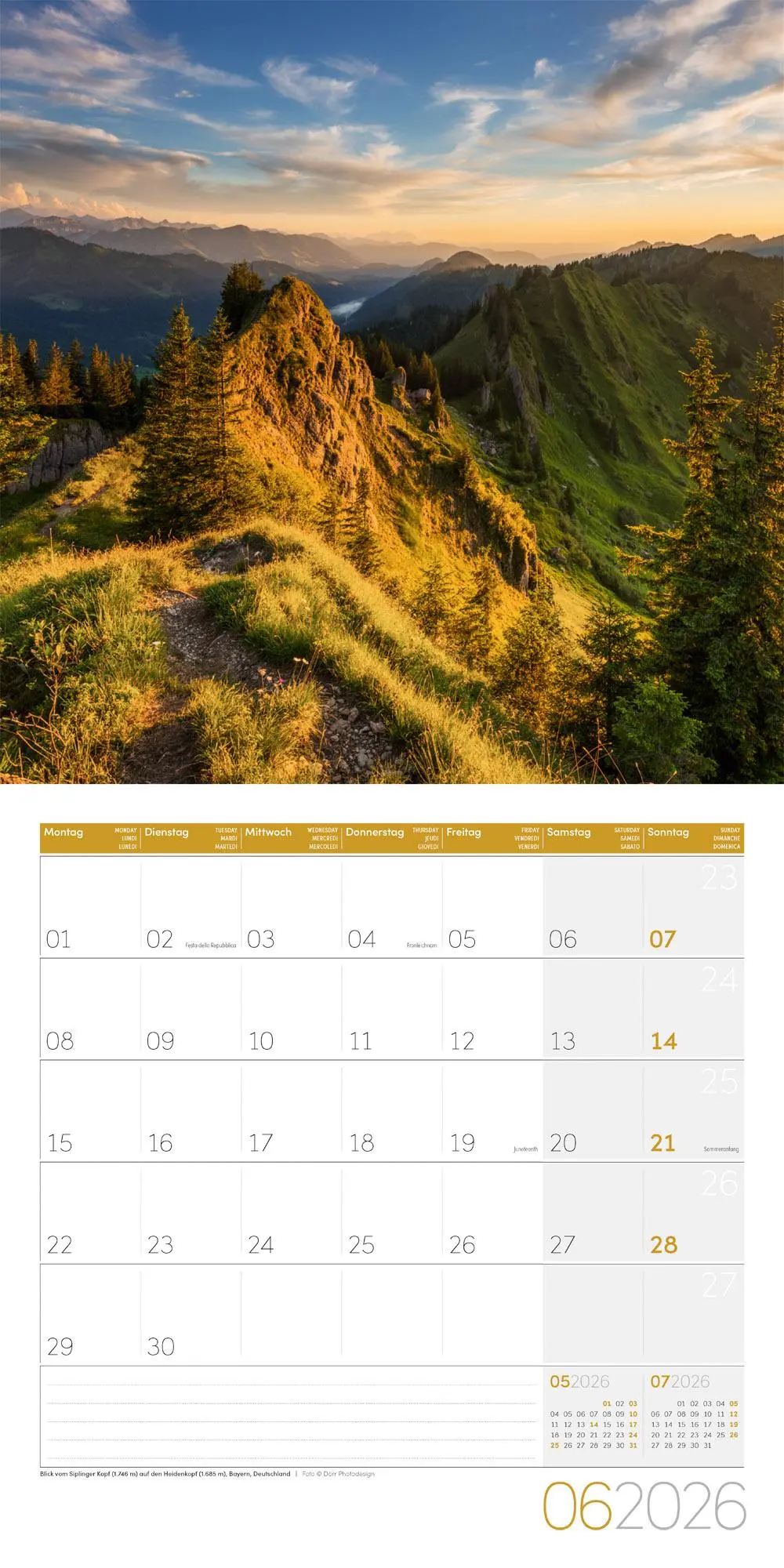 Bild: 9783838446141 | Alpen Kalender 2026 - 30x30 | Ackermann Kunstverlag GmbH | Kalender