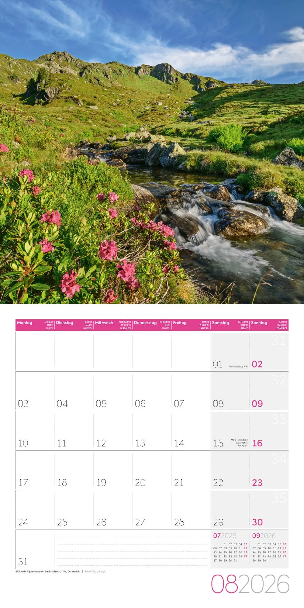 Bild: 9783838446141 | Alpen Kalender 2026 - 30x30 | Ackermann Kunstverlag GmbH | Kalender