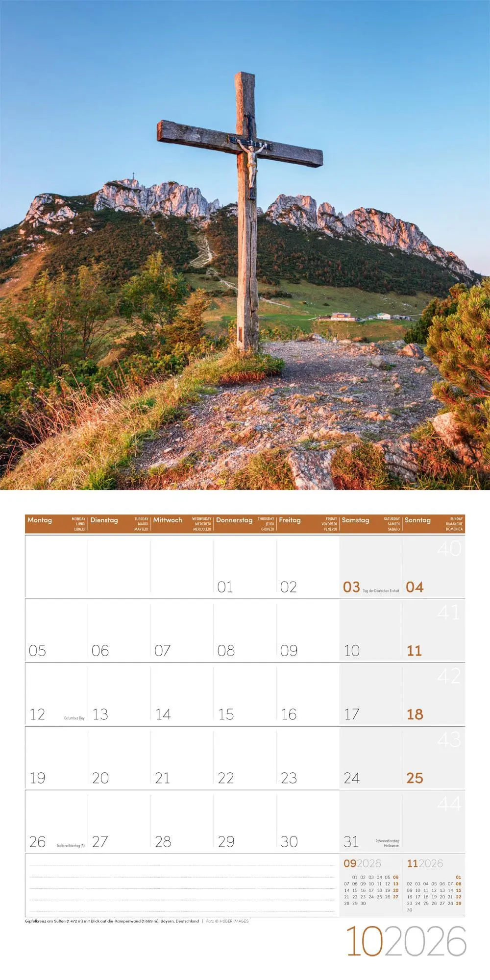 Bild: 9783838446141 | Alpen Kalender 2026 - 30x30 | Ackermann Kunstverlag GmbH | Kalender