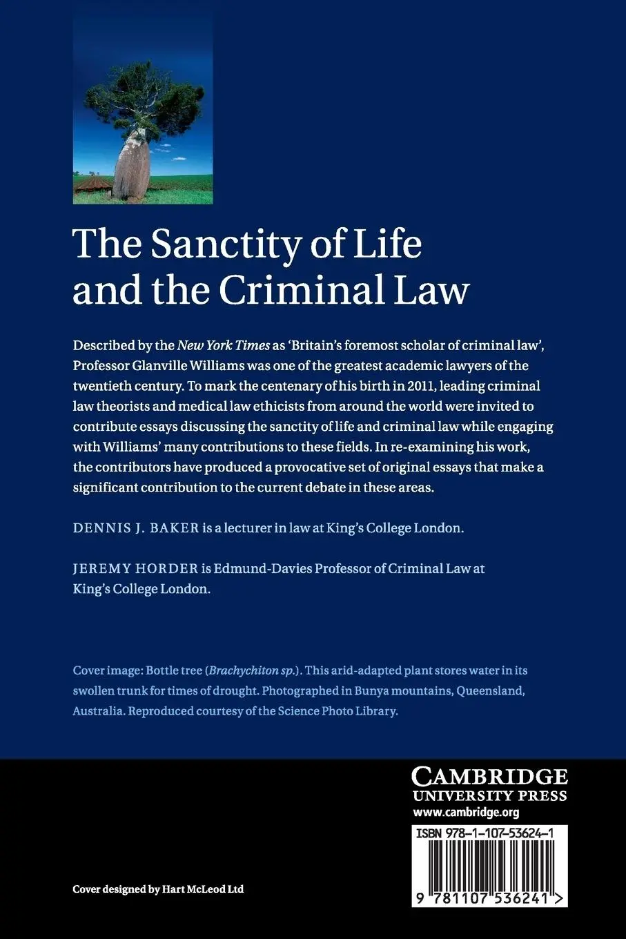 Rückseite: 9781107536241 | The Sanctity of Life and the Criminal Law | Dennis J. Baker (u. a.)