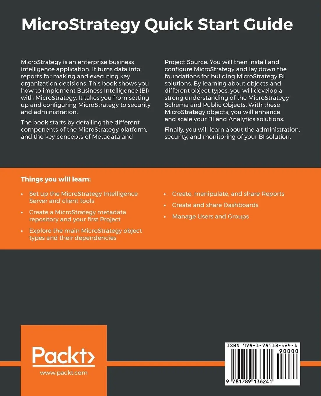 Rückseite: 9781789136241 | MicroStrategy Quick Start Guide | Fernando Carlos Rivero Esqueda