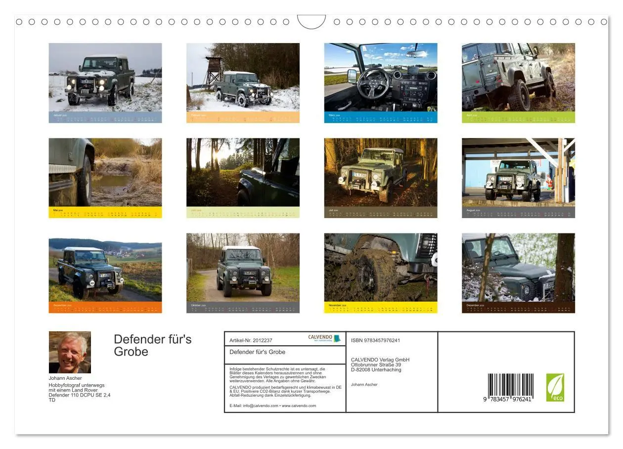 Bild: 9783457976241 | Defender für's Grobe (Wandkalender 2026 DIN A3 quer), CALVENDO...