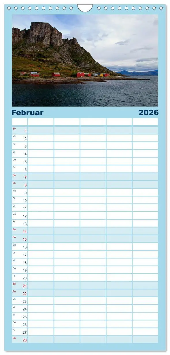 Bild: 9783516516241 | Familienplaner 2026 - Norwegen - Hurtigruten mit 5 Spalten...