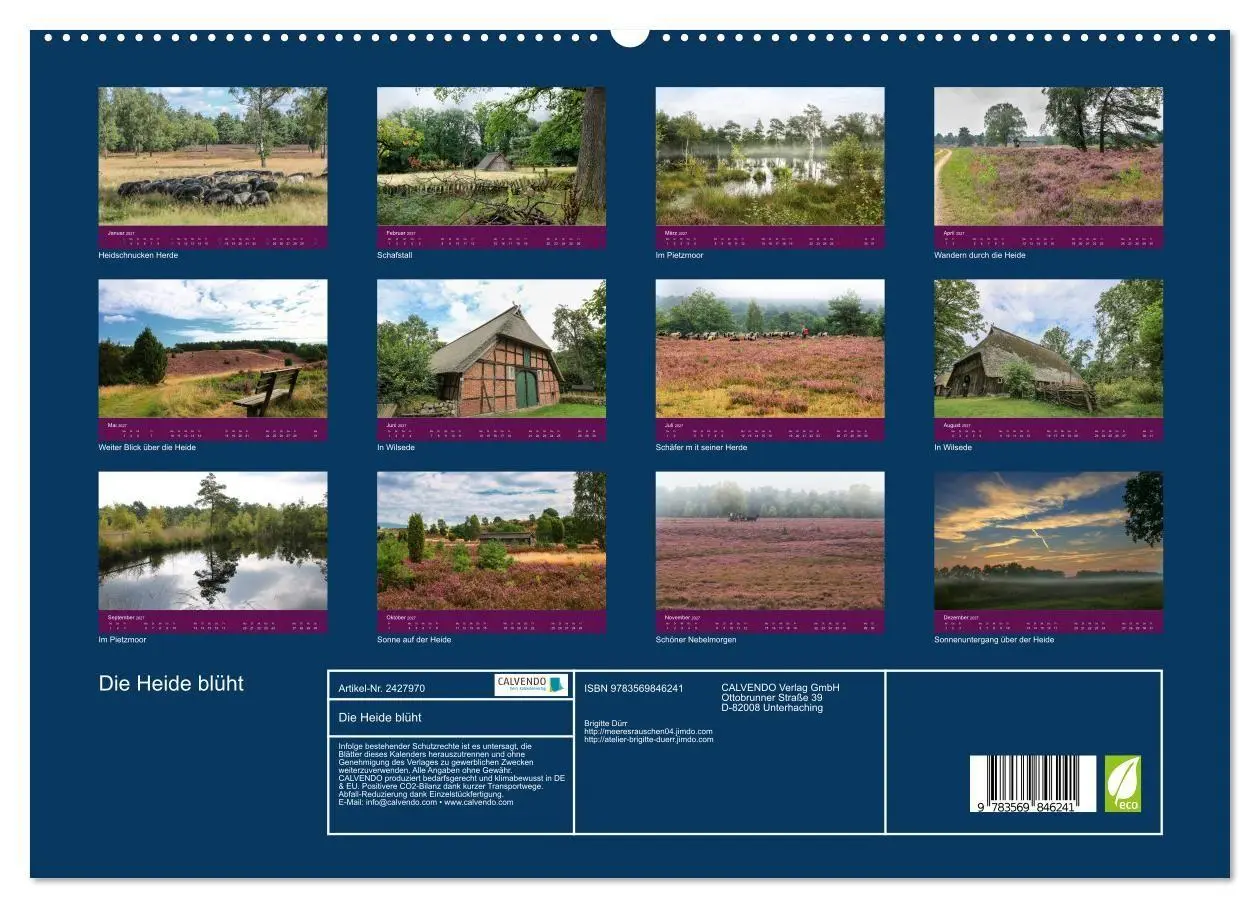 Bild: 9783569846241 | Die Heide blüht (hochwertiger Premium Wandkalender 2027 DIN A2...