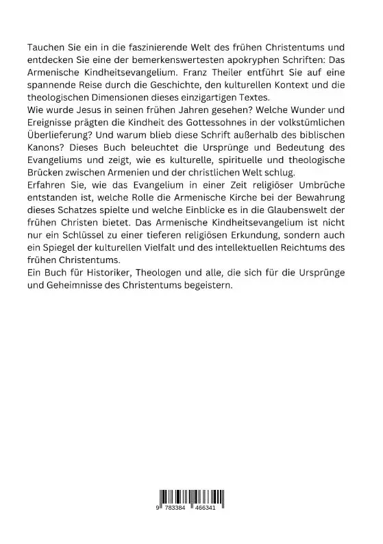Rückseite: 9783384466341 | Das Armenische Kindheitsevangelium | Franz Theiler | Taschenbuch