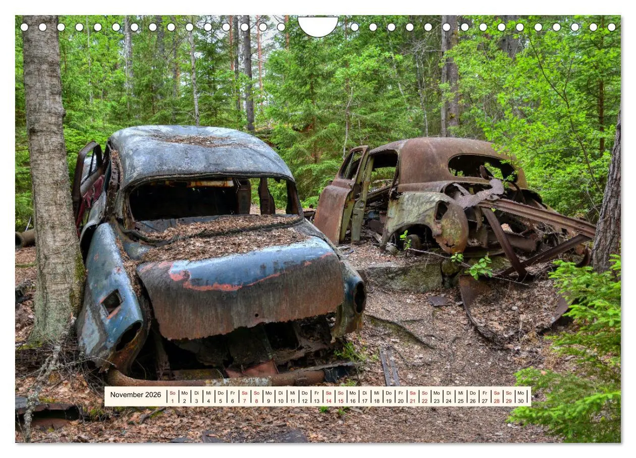 Bild: 9783457276341 | Autowracks - Verlorener Glanz 2026 (Wandkalender 2026 DIN A4 quer),...