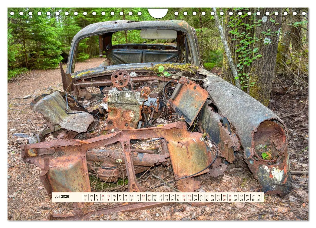 Bild: 9783457276341 | Autowracks - Verlorener Glanz 2026 (Wandkalender 2026 DIN A4 quer),...