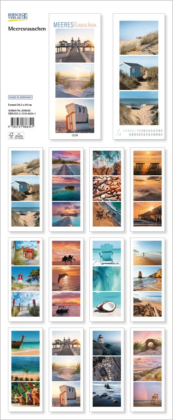 Bild: 9783731886341 | Meeresrauschen 2026 | Verlag Korsch | Kalender | Spiralbindung | 14 S.