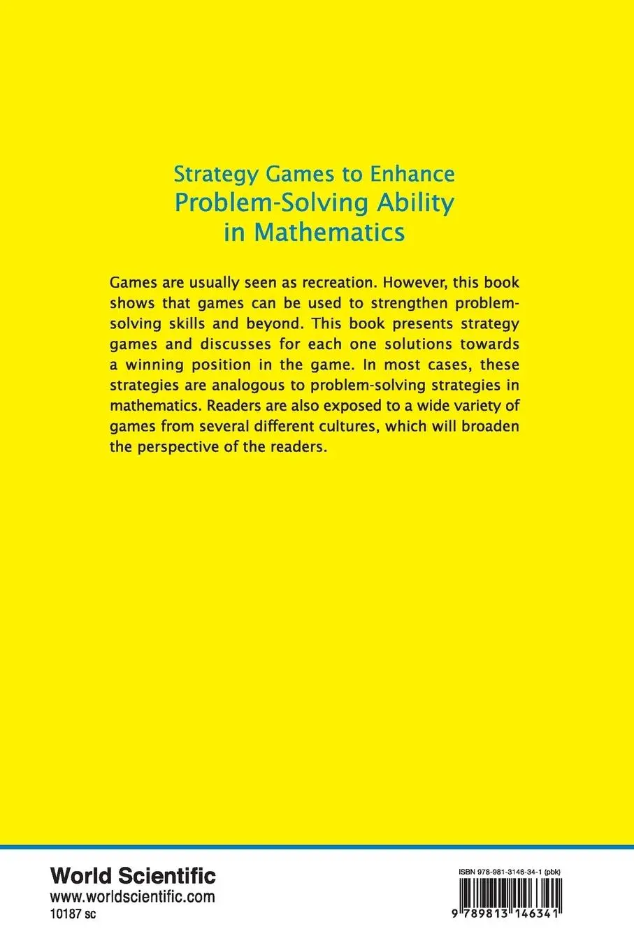 Rückseite: 9789813146341 | STRATEGY GAMES TO ENHANCE PROBLEM-SOLVING ABILITY IN MATH | Krulik