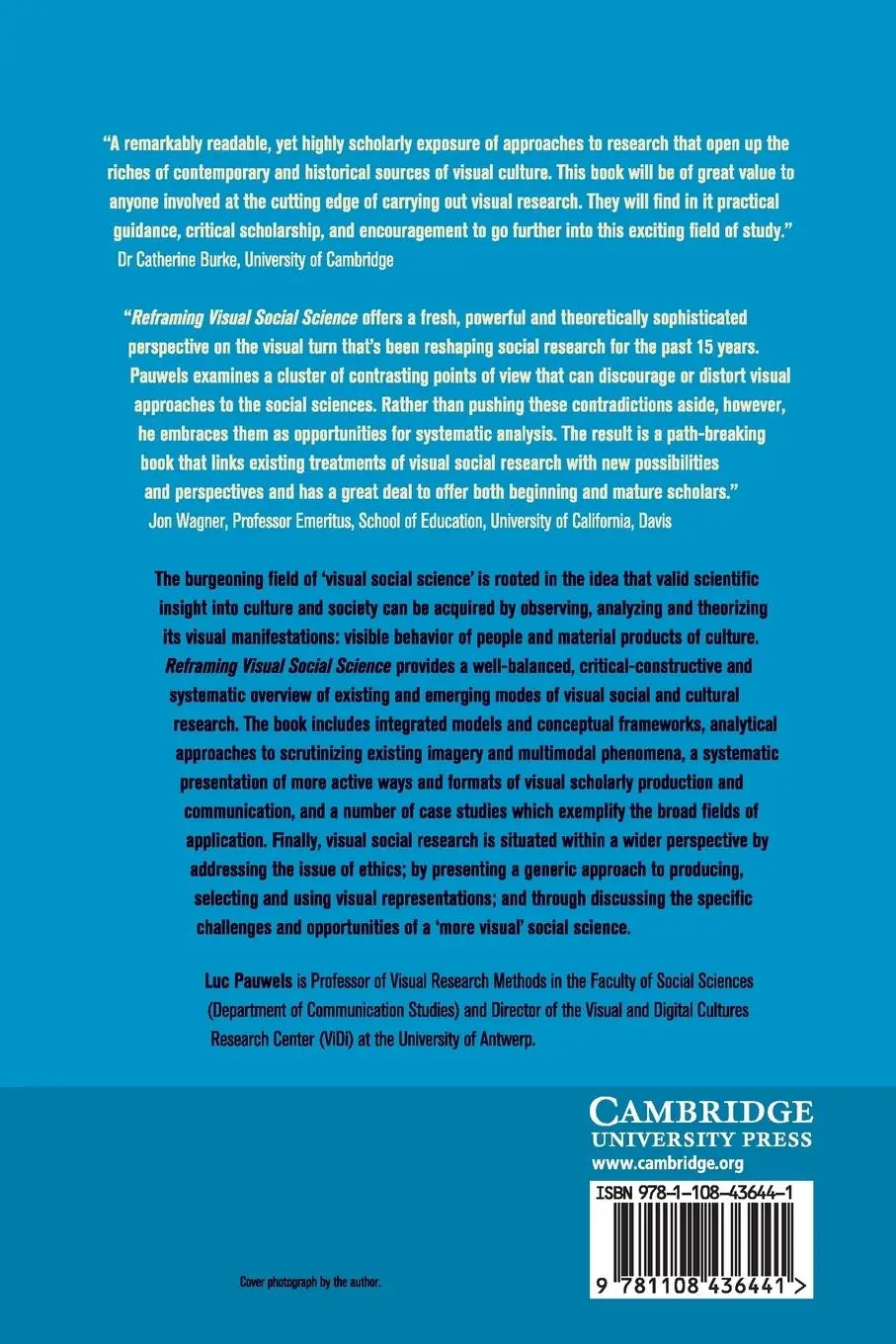 Rückseite: 9781108436441 | Reframing Visual Social Science | Luc Pauwels | Taschenbuch | Englisch