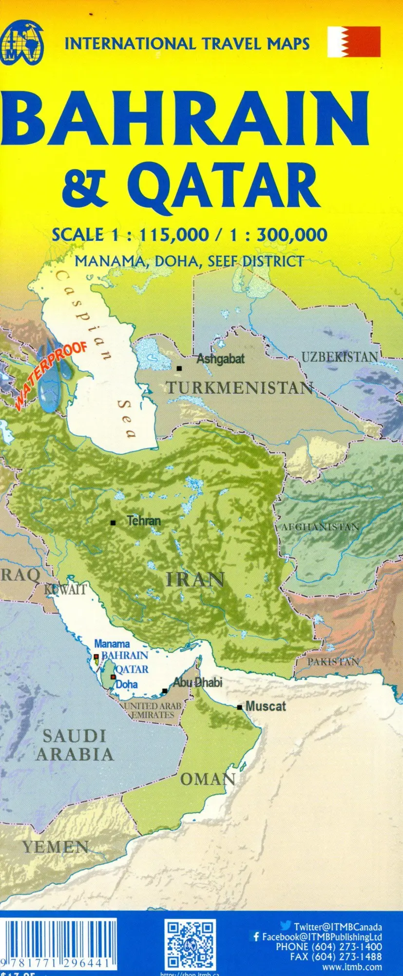 Bild: 9781771296441 | Qatar &amp; Bahrain | 1:300000 | (Land-)Karte | International Travel Map