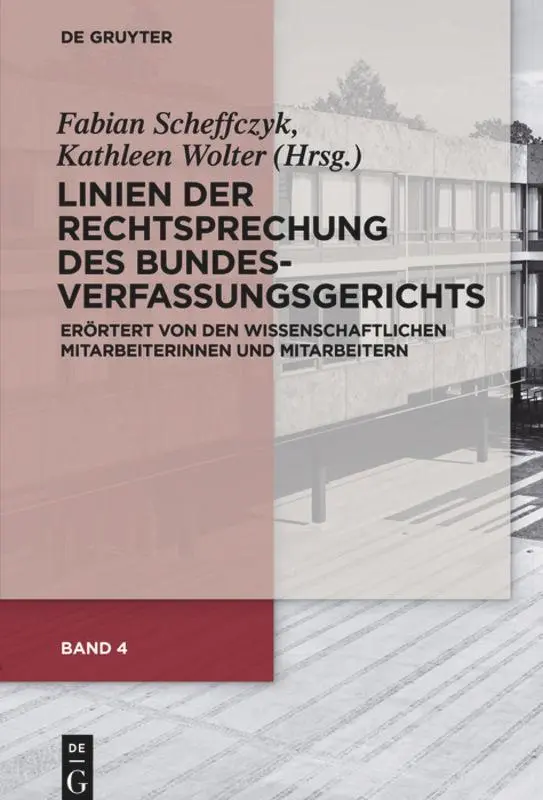 Cover: 9783110426441 | Linien der Rechtsprechung des Bundesverfassungs­gerichts | Buch | XII