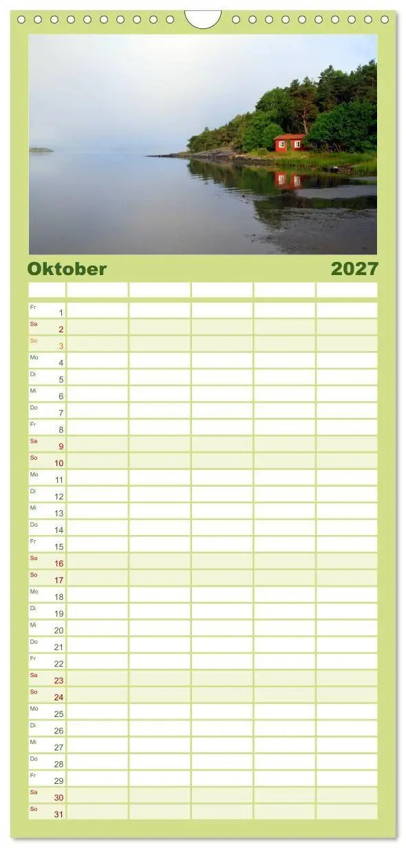 Bild: 9783594336441 | Familienplaner 2027 - SKANDINAVIEN mit 5 Spalten (Wandkalender, 21...
