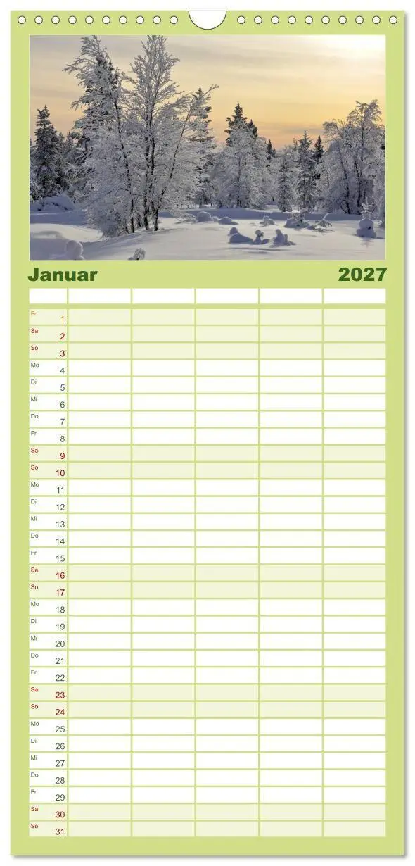 Bild: 9783594336441 | Familienplaner 2027 - SKANDINAVIEN mit 5 Spalten (Wandkalender, 21...