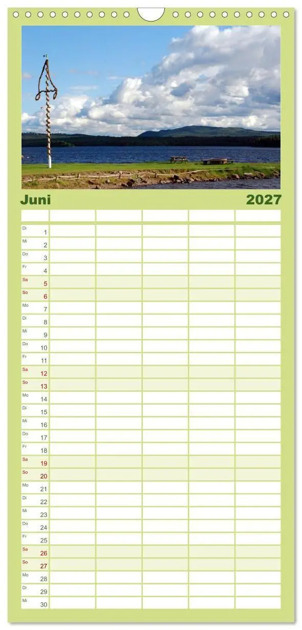 Bild: 9783594336441 | Familienplaner 2027 - SKANDINAVIEN mit 5 Spalten (Wandkalender, 21...