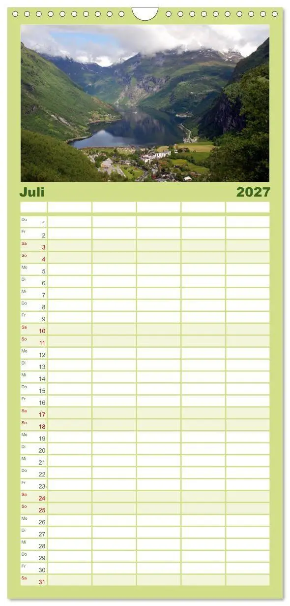 Bild: 9783594336441 | Familienplaner 2027 - SKANDINAVIEN mit 5 Spalten (Wandkalender, 21...