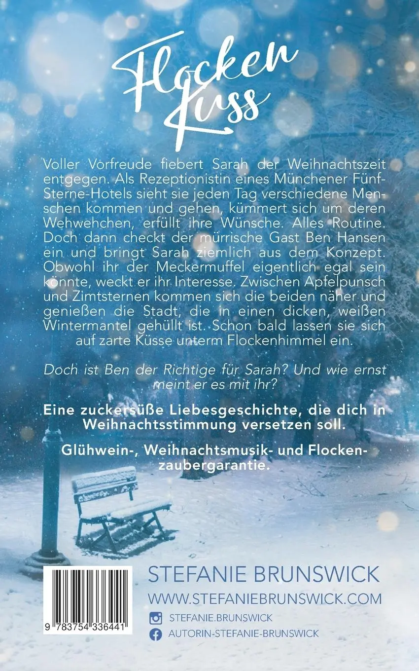 Rückseite: 9783754336441 | Flockenkuss | zwischen Apfelpunsch und Zimtsternen | Brunswick | Buch