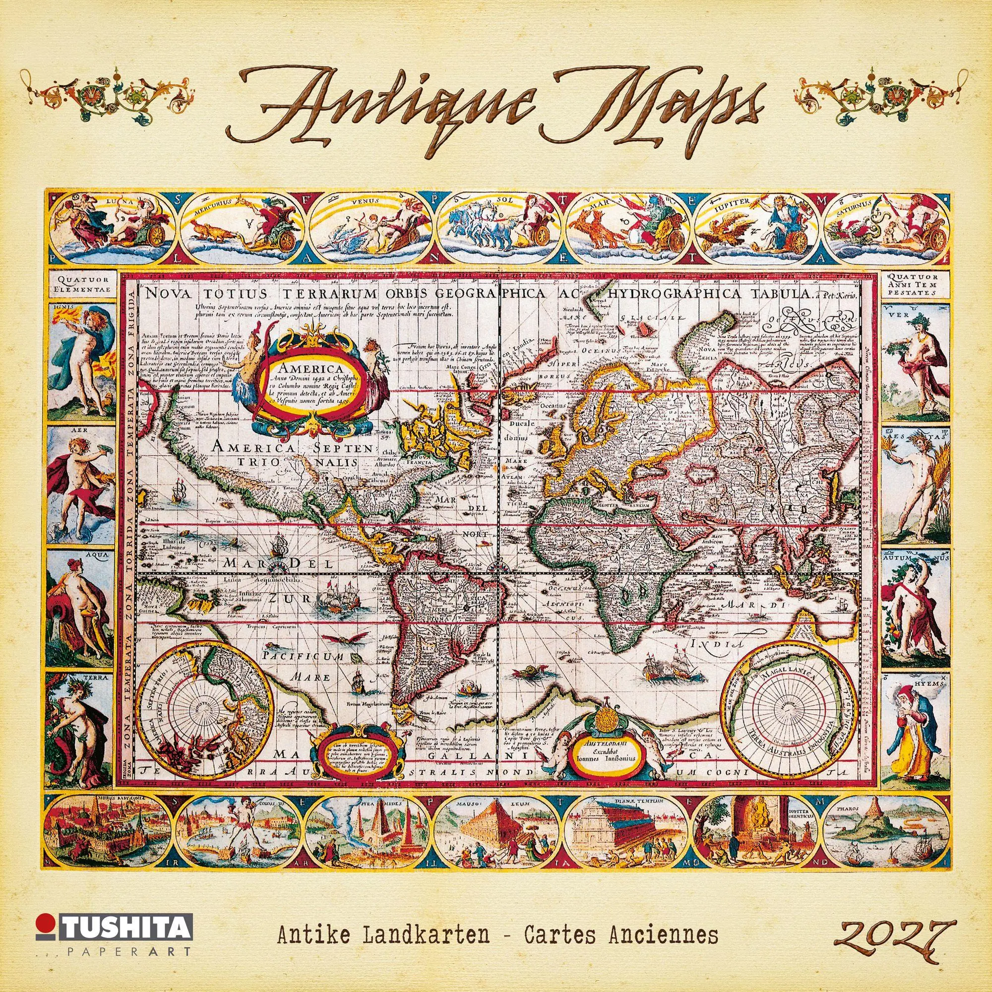 Cover: 9783959296441 | Antique Maps 2027 | Kalender 2027 | Kalender | Media Illustration