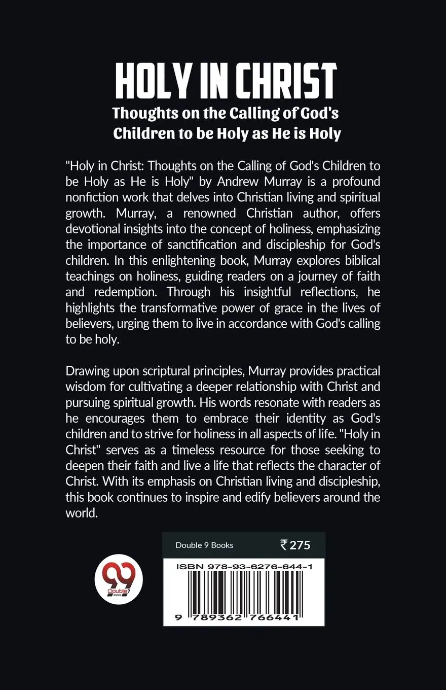 Rückseite: 9789362766441 | Holy in Christ Thoughts on the Calling of God's Children to be Holy...