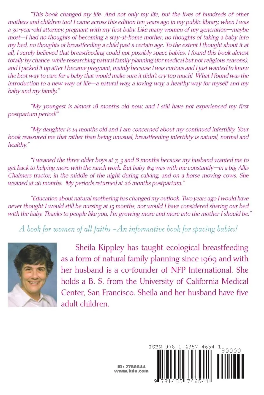 Rückseite: 9781435746541 | Breastfeeding and Natural Child Spacing | Sheila Kippley | Taschenbuch
