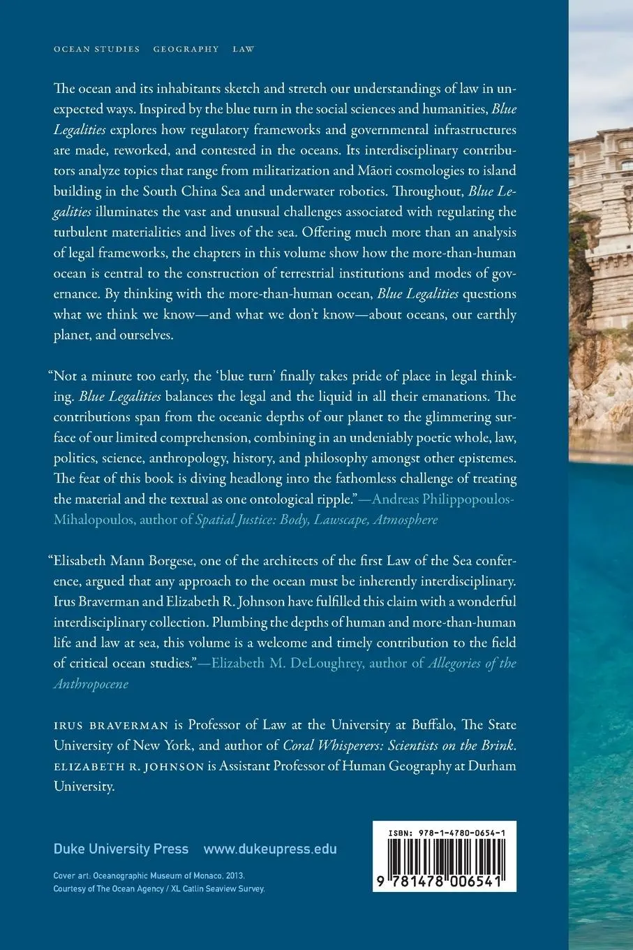 Rückseite: 9781478006541 | Blue Legalities | The Life and Laws of the Sea | Irus Braverman | Buch