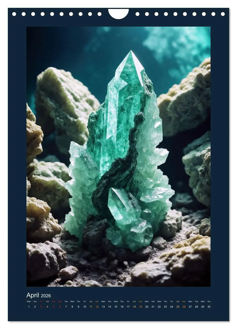 Bild: 9783457256541 | Fantastic Minerals - Mysterious Treasures (Wall Calendar 2026 DIN...