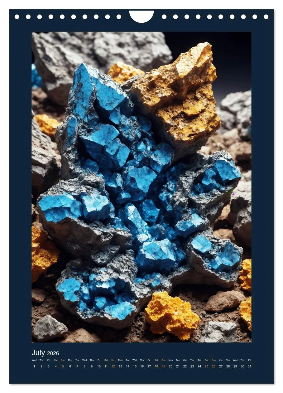 Bild: 9783457256541 | Fantastic Minerals - Mysterious Treasures (Wall Calendar 2026 DIN...
