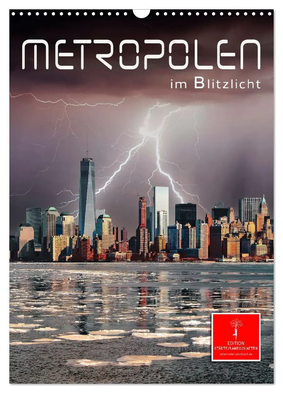 Cover: 9783516346541 | Metropolen im Blitzlicht (Wandkalender 2026 DIN A3 hoch), CALVENDO...
