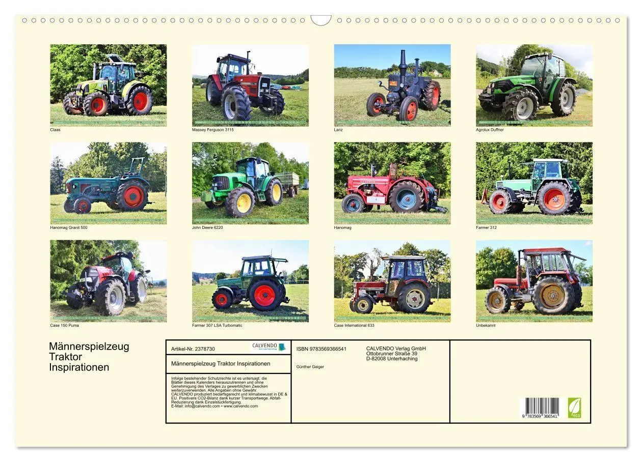 Bild: 9783569366541 | Männerspielzeug Traktor Inspirationen (Wandkalender 2027 DIN A2...
