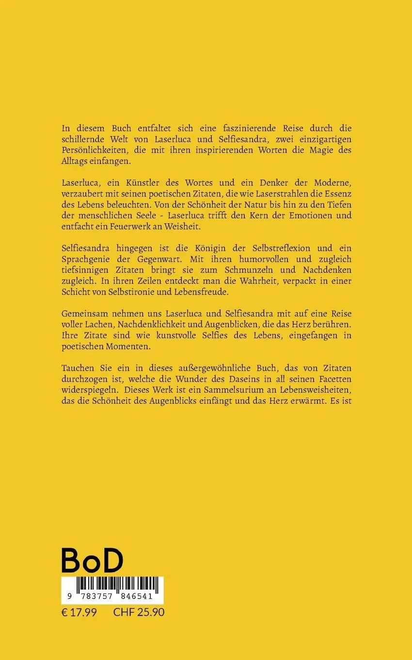 Rückseite: 9783757846541 | Exotische Zitate von Laserluca und Selfiesandra | Moschdehner | Buch