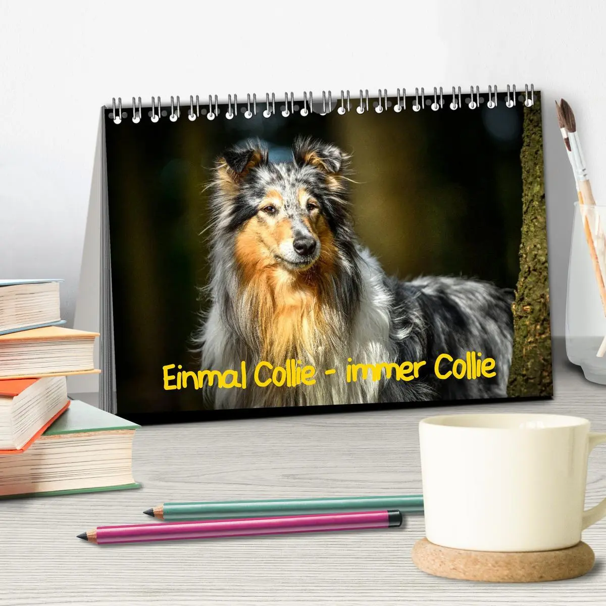Bild: 9783457936641 | Einmal Collie - immer Collie (Tischkalender 2026 DIN A5 quer),...
