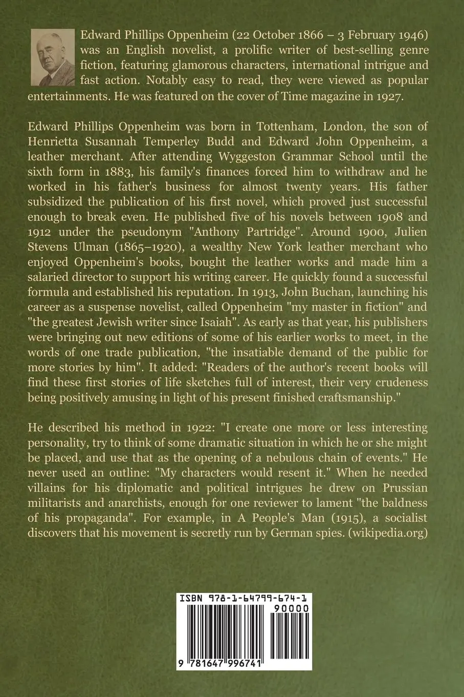 Rückseite: 9781647996741 | The Great Impersonation | E. Phillips Oppenheim | Taschenbuch | 2020
