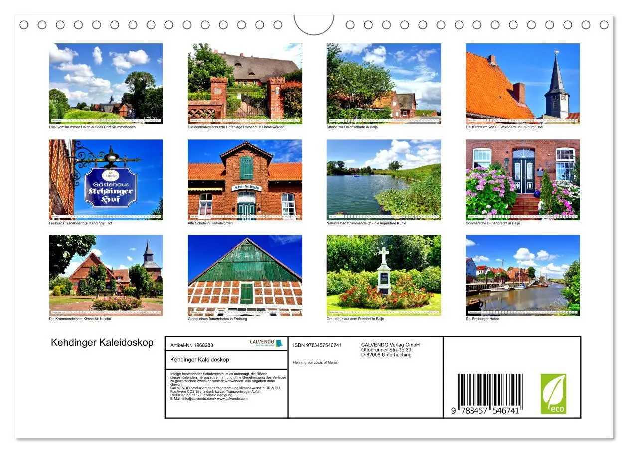Bild: 9783457546741 | Kehdinger Kaleidoskop (Wandkalender 2026 DIN A4 quer), CALVENDO...