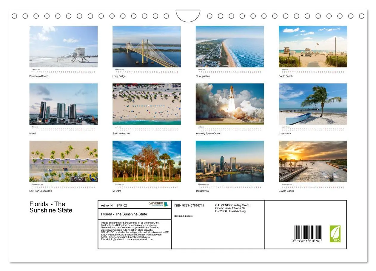 Bild: 9783457616741 | Florida - The Sunshine State (Wandkalender 2026 DIN A4 quer),...