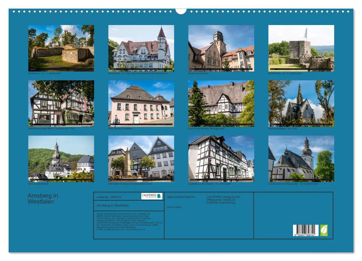 Bild: 9783457856741 | Arnsberg in Westfalen (Wandkalender 2026 DIN A2 quer), CALVENDO...