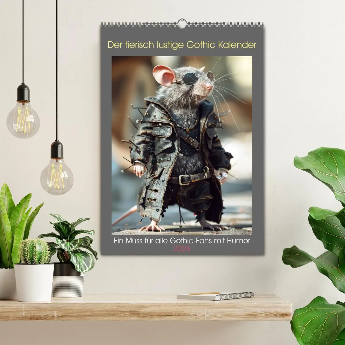 Bild: 9783516256741 | Der tierisch lustige Gothic Kalender (Wandkalender 2026 DIN A2...