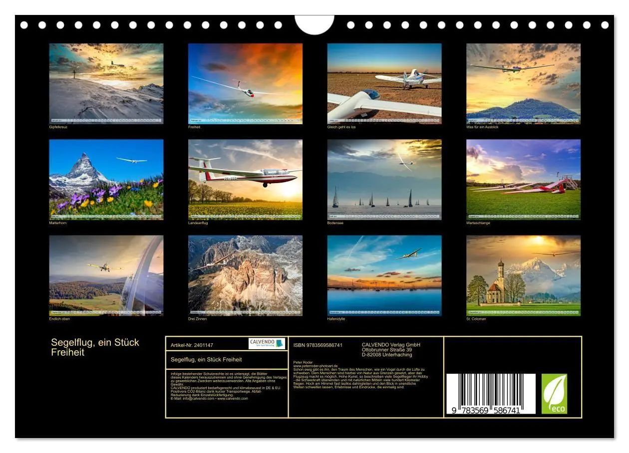 Bild: 9783569586741 | Segelflug, ein Stück Freiheit (Wandkalender 2027 DIN A4 quer),...