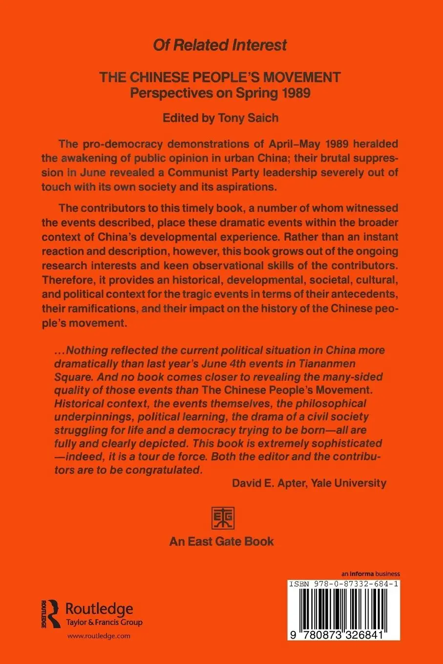 Rückseite: 9780873326841 | Beijing Spring 1989 | Confrontation and Conflict - The Basic Documents