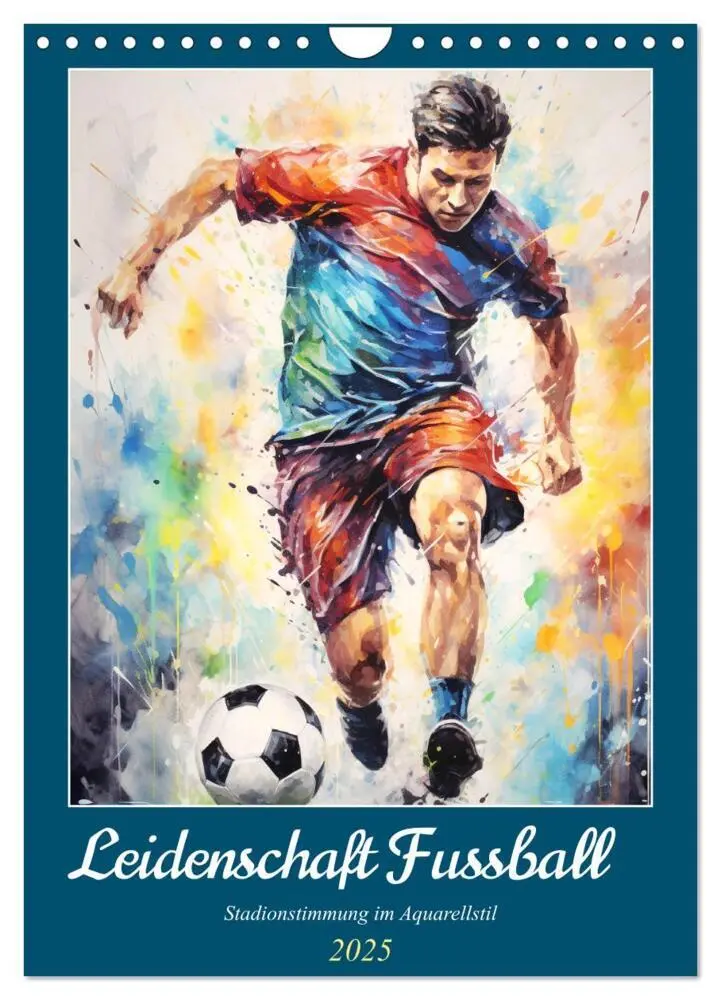 Cover: 9783383806841 | Leidenschaft Fussball. Stadionstimmung im Aquarellstil...