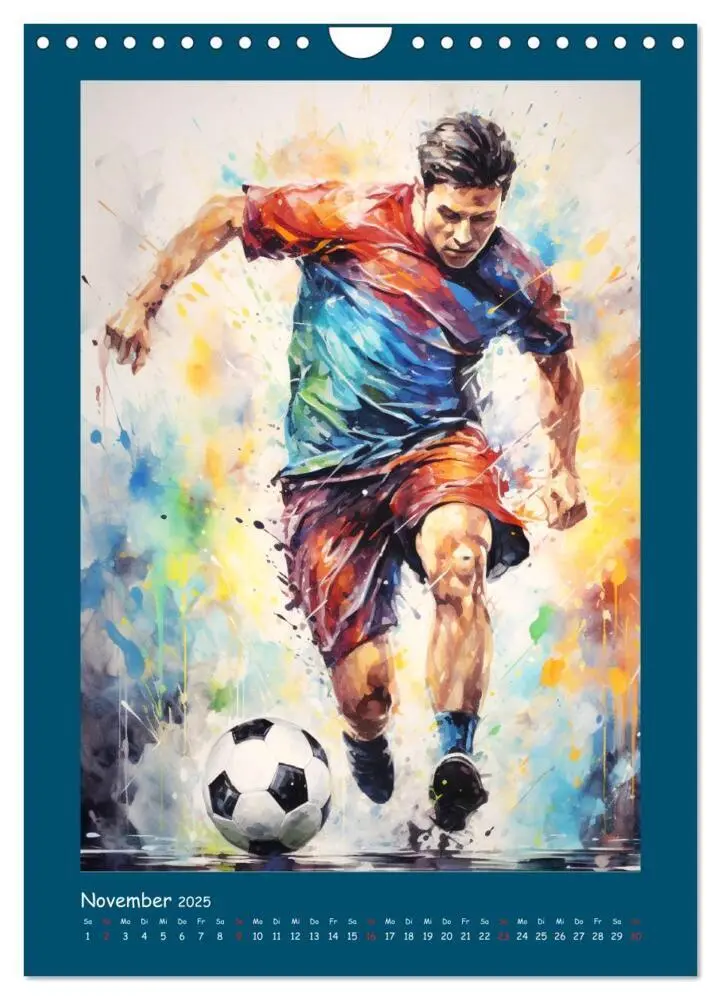 Bild: 9783383806841 | Leidenschaft Fussball. Stadionstimmung im Aquarellstil...
