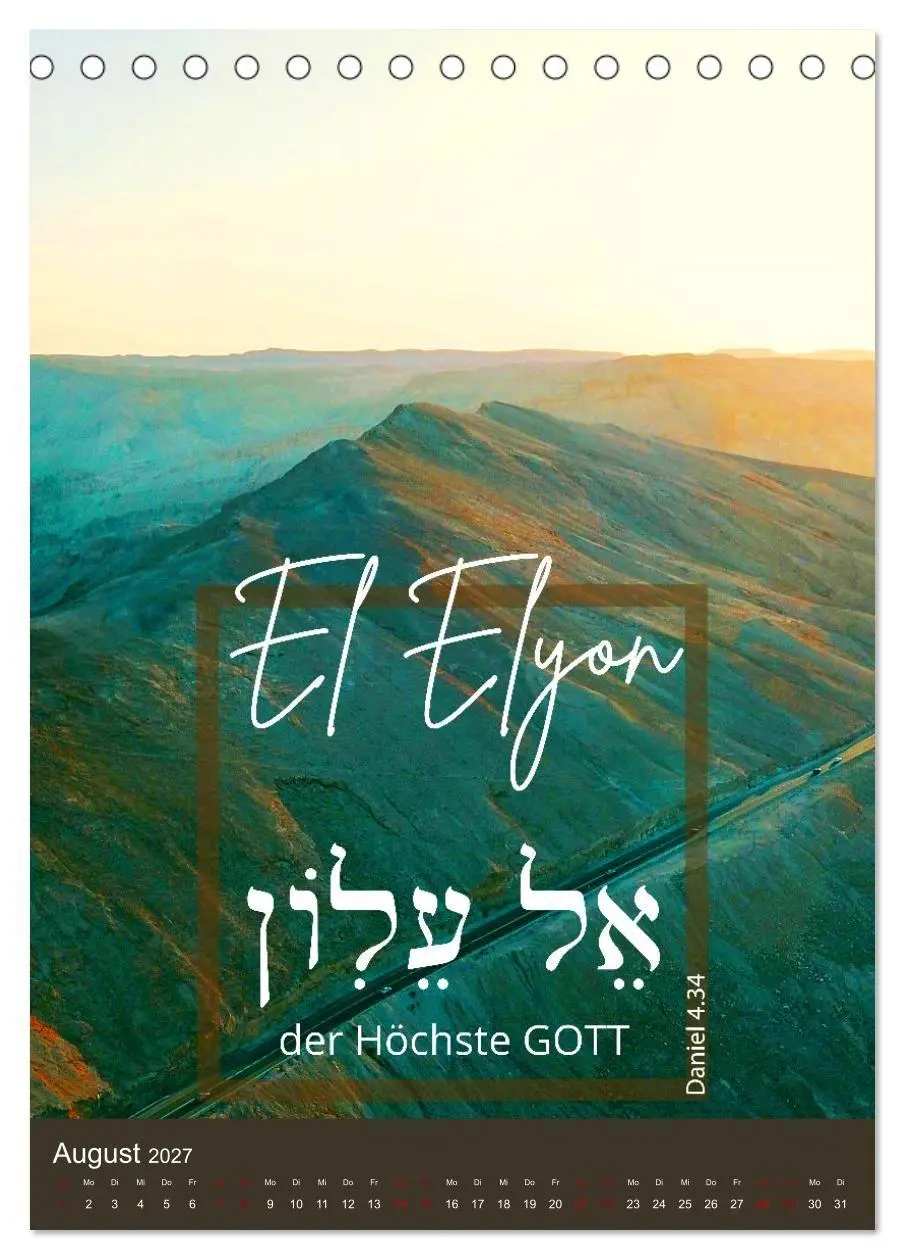 Bild: 9783569406841 | Israel und hebräische Namen Gottes (Tischkalender 2027 DIN A5...