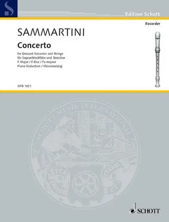 Cover: 9790220116841 | Concert F | Giuseppe Sammartini | Buch | Schott Music London