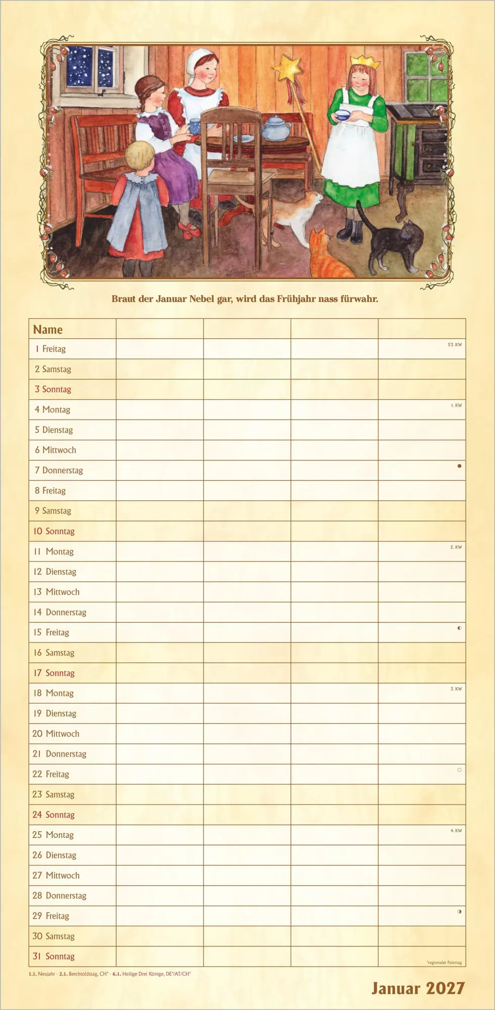 Bild: 4069095016941 | Bauernkalender Familienplaner 2027 | Neumann Verlage GmbH &amp; Co KG