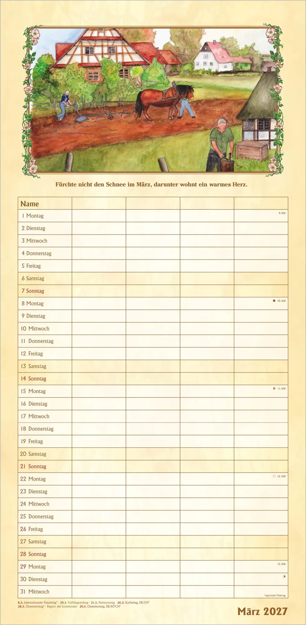 Bild: 4069095016941 | Bauernkalender Familienplaner 2027 | Neumann Verlage GmbH &amp; Co KG