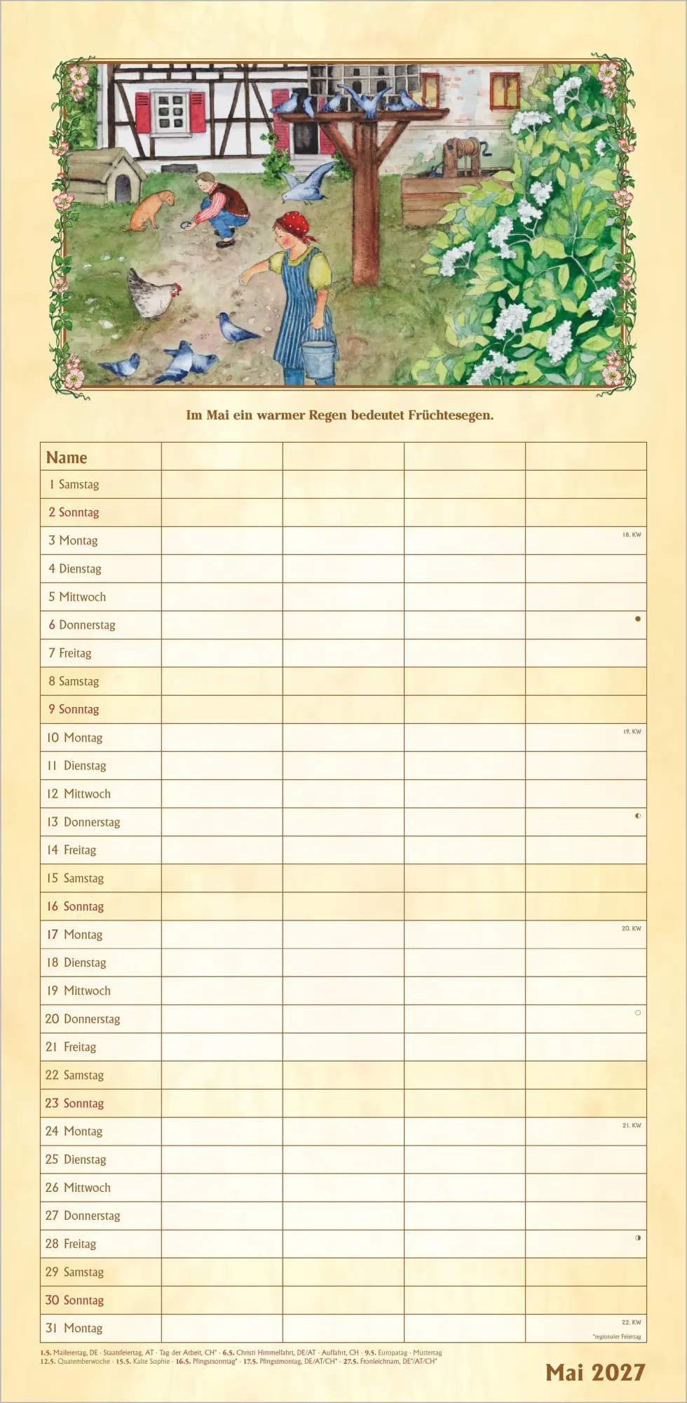 Bild: 4069095016941 | Bauernkalender Familienplaner 2027 | Neumann Verlage GmbH &amp; Co KG