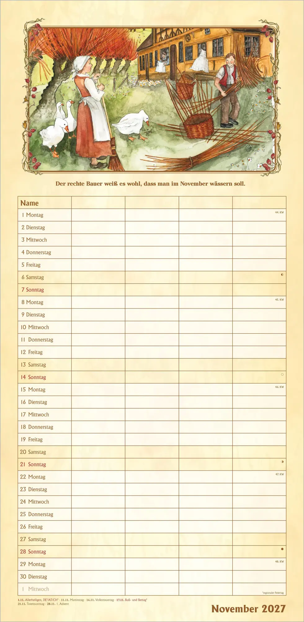 Bild: 4069095016941 | Bauernkalender Familienplaner 2027 | Neumann Verlage GmbH &amp; Co KG