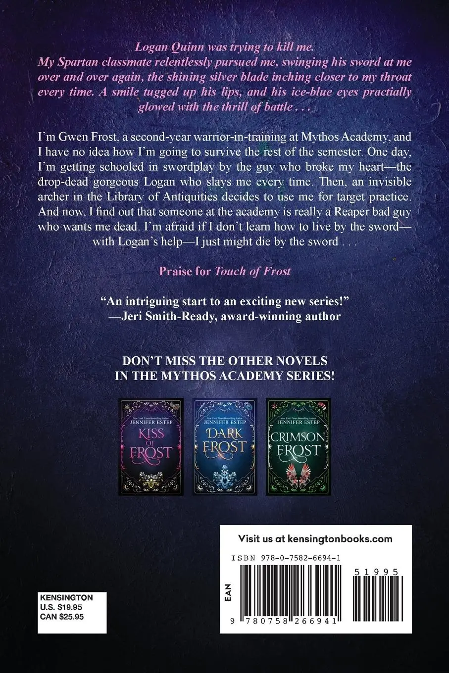 Rückseite: 9780758266941 | Kiss of Frost | Jennifer Estep | Taschenbuch | 374 S. | Englisch